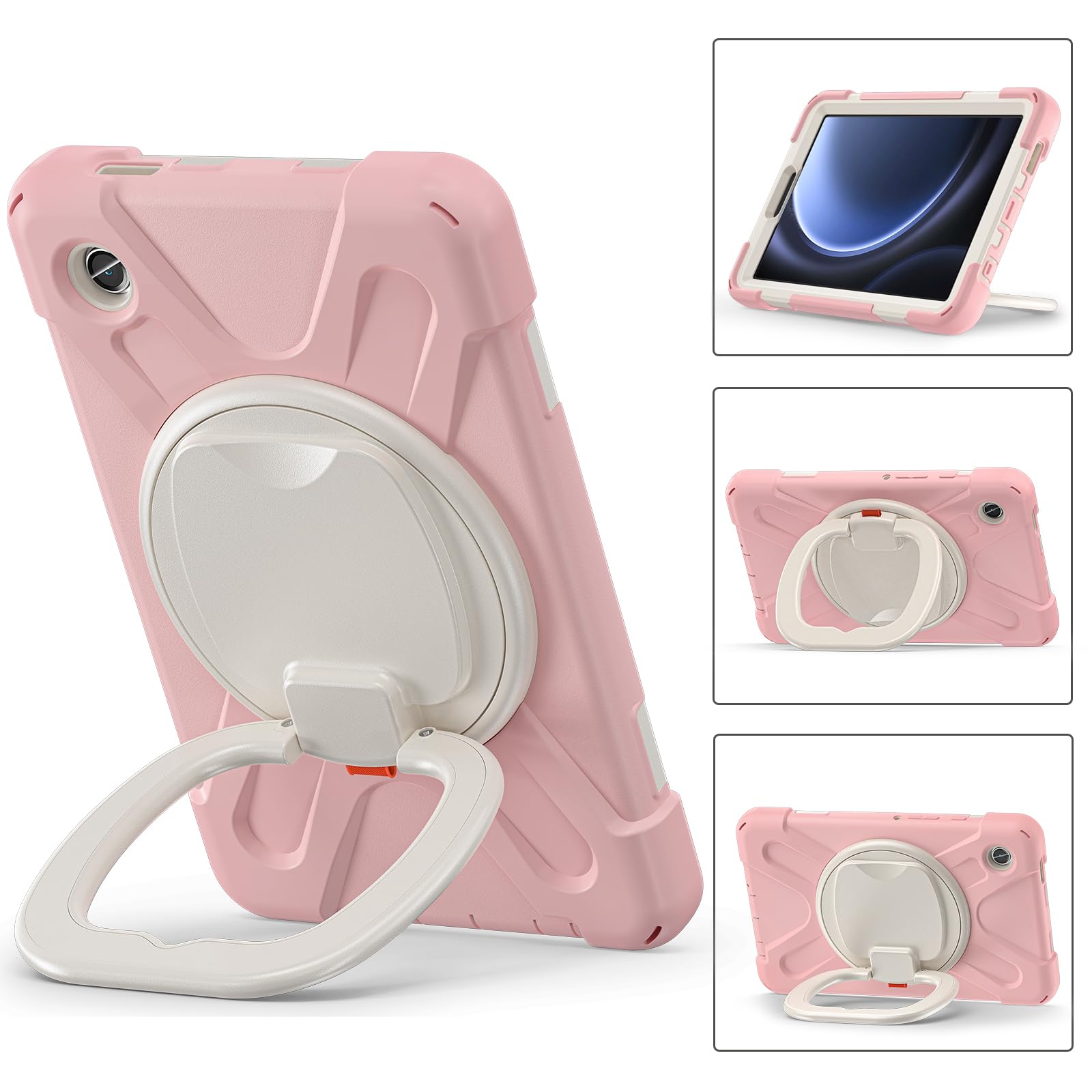 Galaxy Tab A9 Plus タブレットケース　360度回転 ピンク Amazon.co.jp: 360度回転 Galaxy Tab A9+ 11インチ ケース 縦置き 耐